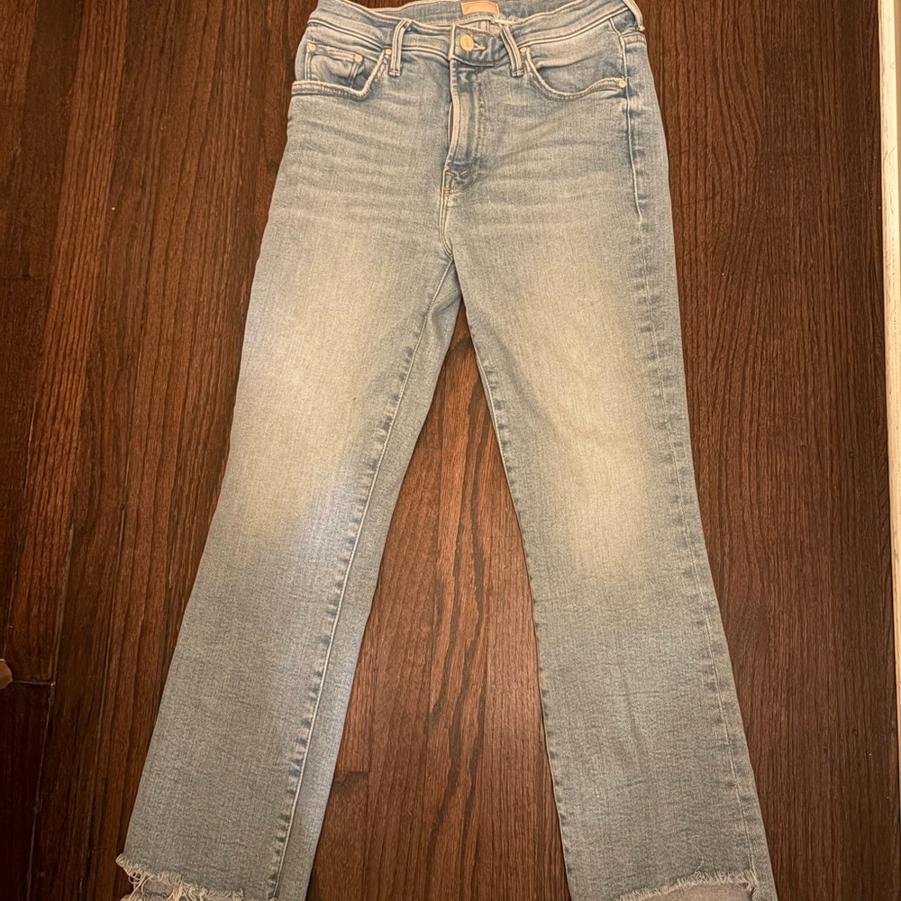 MOTHER Light Blue Insider Crop Step Fray Limited Edition size 27